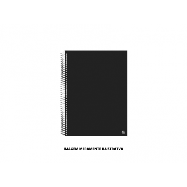 CADERNO - ANIMATIVA - UNIV 10M CD 140F KBOM BLACK